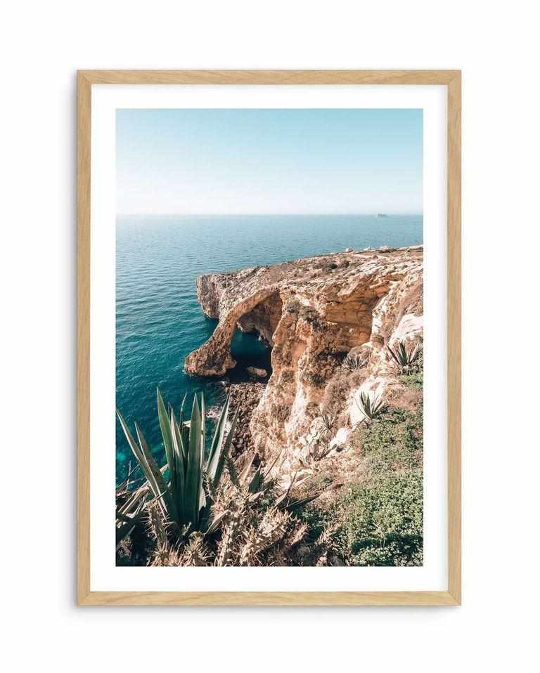 Seaside View, Malta Art Print-PRINT-Olive et Oriel-Olive et Oriel-A5 | 5.8" x 8.3" | 14.8 x 21cm-Oak-With White Border-Buy-Australian-Art-Prints-Online-with-Olive-et-Oriel-Your-Artwork-Specialists-Austrailia-Decorate-With-Coastal-Photo-Wall-Art-Prints-From-Our-Beach-House-Artwork-Collection-Fine-Poster-and-Framed-Artwork