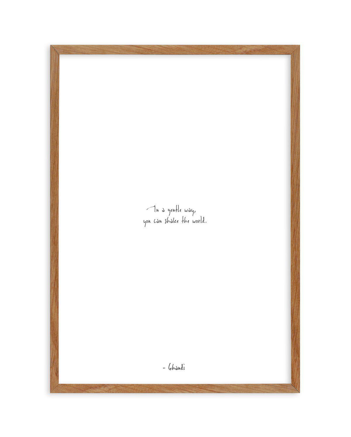 Shake the World | Hand scripted Art Print-PRINT-Olive et Oriel-Olive et Oriel-50x70 cm | 19.6" x 27.5"-Walnut-With White Border-Buy-Australian-Art-Prints-Online-with-Olive-et-Oriel-Your-Artwork-Specialists-Austrailia-Decorate-With-Coastal-Photo-Wall-Art-Prints-From-Our-Beach-House-Artwork-Collection-Fine-Poster-and-Framed-Artwork