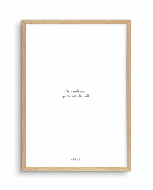 Shake the World | Hand scripted Art Print-PRINT-Olive et Oriel-Olive et Oriel-A5 | 5.8" x 8.3" | 14.8 x 21cm-Oak-With White Border-Buy-Australian-Art-Prints-Online-with-Olive-et-Oriel-Your-Artwork-Specialists-Austrailia-Decorate-With-Coastal-Photo-Wall-Art-Prints-From-Our-Beach-House-Artwork-Collection-Fine-Poster-and-Framed-Artwork