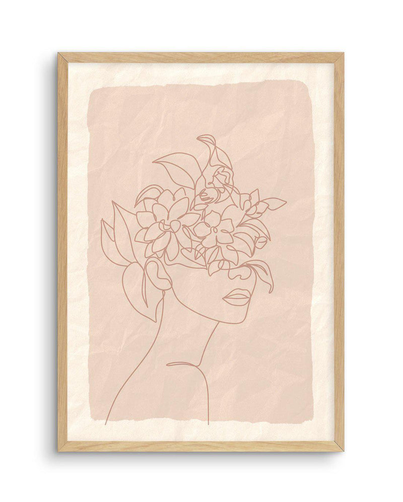 She Blooms I Art Print-PRINT-Olive et Oriel-Olive et Oriel-A5 | 5.8" x 8.3" | 14.8 x 21cm-Oak-With White Border-Buy-Australian-Art-Prints-Online-with-Olive-et-Oriel-Your-Artwork-Specialists-Austrailia-Decorate-With-Coastal-Photo-Wall-Art-Prints-From-Our-Beach-House-Artwork-Collection-Fine-Poster-and-Framed-Artwork