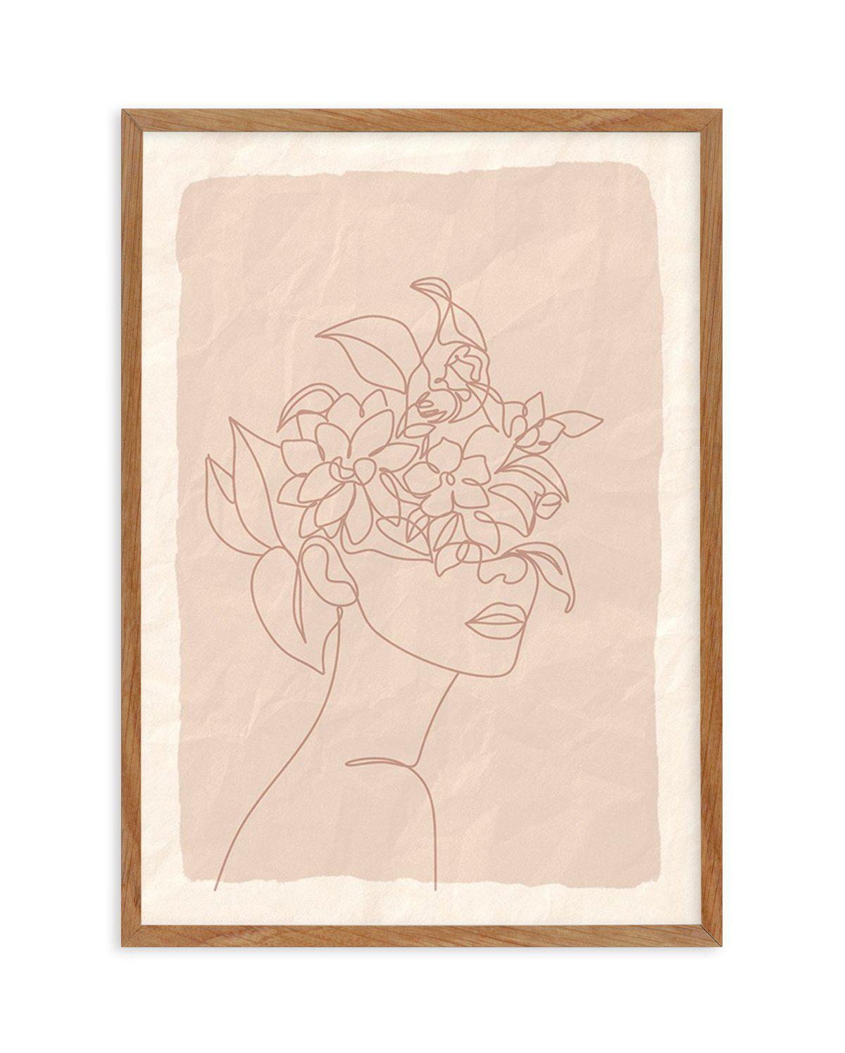 She Blooms I Art Print-PRINT-Olive et Oriel-Olive et Oriel-50x70 cm | 19.6" x 27.5"-Walnut-With White Border-Buy-Australian-Art-Prints-Online-with-Olive-et-Oriel-Your-Artwork-Specialists-Austrailia-Decorate-With-Coastal-Photo-Wall-Art-Prints-From-Our-Beach-House-Artwork-Collection-Fine-Poster-and-Framed-Artwork