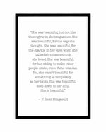 She Was Beautiful Quote Art Print-PRINT-Olive et Oriel-Olive et Oriel-A4 | 8.3" x 11.7" | 21 x 29.7cm-Black-With White Border-Buy-Australian-Art-Prints-Online-with-Olive-et-Oriel-Your-Artwork-Specialists-Austrailia-Decorate-With-Coastal-Photo-Wall-Art-Prints-From-Our-Beach-House-Artwork-Collection-Fine-Poster-and-Framed-Artwork
