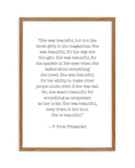 She Was Beautiful Quote Art Print-PRINT-Olive et Oriel-Olive et Oriel-50x70 cm | 19.6" x 27.5"-Walnut-With White Border-Buy-Australian-Art-Prints-Online-with-Olive-et-Oriel-Your-Artwork-Specialists-Austrailia-Decorate-With-Coastal-Photo-Wall-Art-Prints-From-Our-Beach-House-Artwork-Collection-Fine-Poster-and-Framed-Artwork