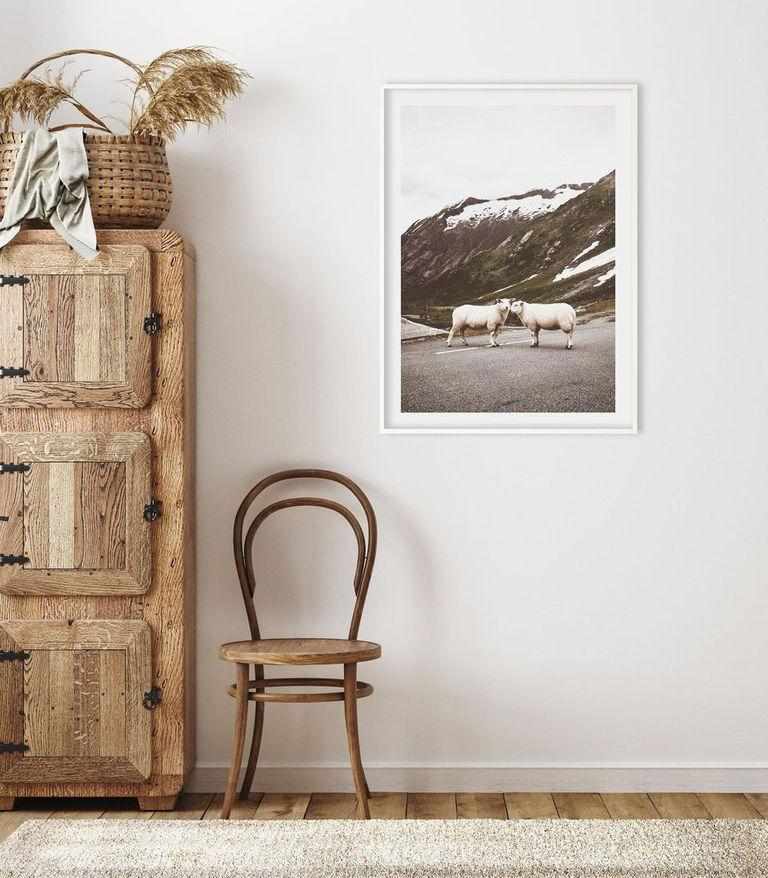 Sheep On The Road Art Print-PRINT-Olive et Oriel-Olive et Oriel-Buy-Australian-Art-Prints-Online-with-Olive-et-Oriel-Your-Artwork-Specialists-Austrailia-Decorate-With-Coastal-Photo-Wall-Art-Prints-From-Our-Beach-House-Artwork-Collection-Fine-Poster-and-Framed-Artwork