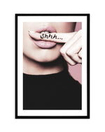 Shhh... Silence Art Print-PRINT-Olive et Oriel-Olive et Oriel-A5 | 5.8" x 8.3" | 14.8 x 21cm-Black-With White Border-Buy-Australian-Art-Prints-Online-with-Olive-et-Oriel-Your-Artwork-Specialists-Austrailia-Decorate-With-Coastal-Photo-Wall-Art-Prints-From-Our-Beach-House-Artwork-Collection-Fine-Poster-and-Framed-Artwork