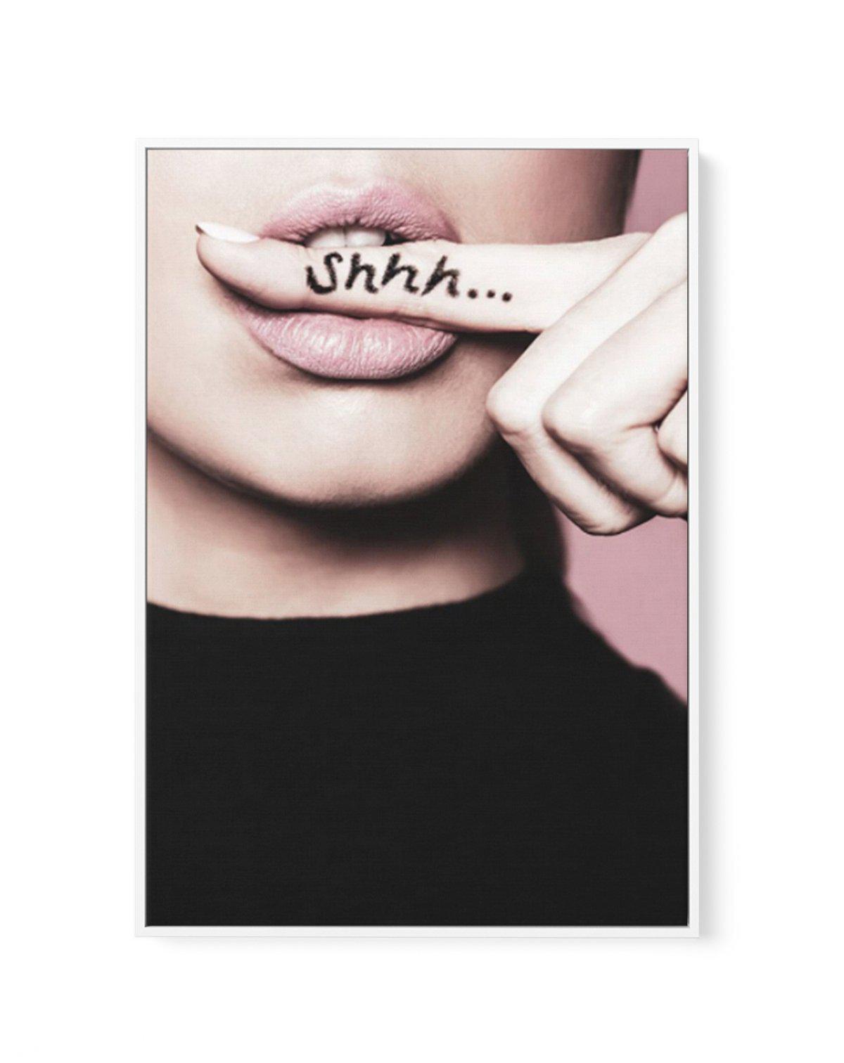 Shhh... Silence | Framed Canvas-CANVAS-You can shop wall art online with Olive et Oriel for everything from abstract art to fun kids wall art. Our beautiful modern art prints and canvas art are available from large canvas prints to wall art paintings and our proudly Australian artwork collection offers only the highest quality framed large wall art and canvas art Australia - You can buy fashion photography prints or Hampton print posters and paintings on canvas from Olive et Oriel and have them 