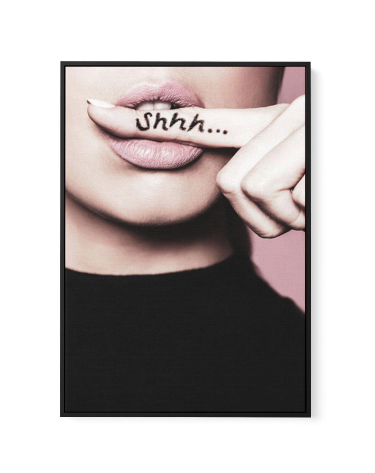 Shhh... Silence | Framed Canvas-CANVAS-You can shop wall art online with Olive et Oriel for everything from abstract art to fun kids wall art. Our beautiful modern art prints and canvas art are available from large canvas prints to wall art paintings and our proudly Australian artwork collection offers only the highest quality framed large wall art and canvas art Australia - You can buy fashion photography prints or Hampton print posters and paintings on canvas from Olive et Oriel and have them 