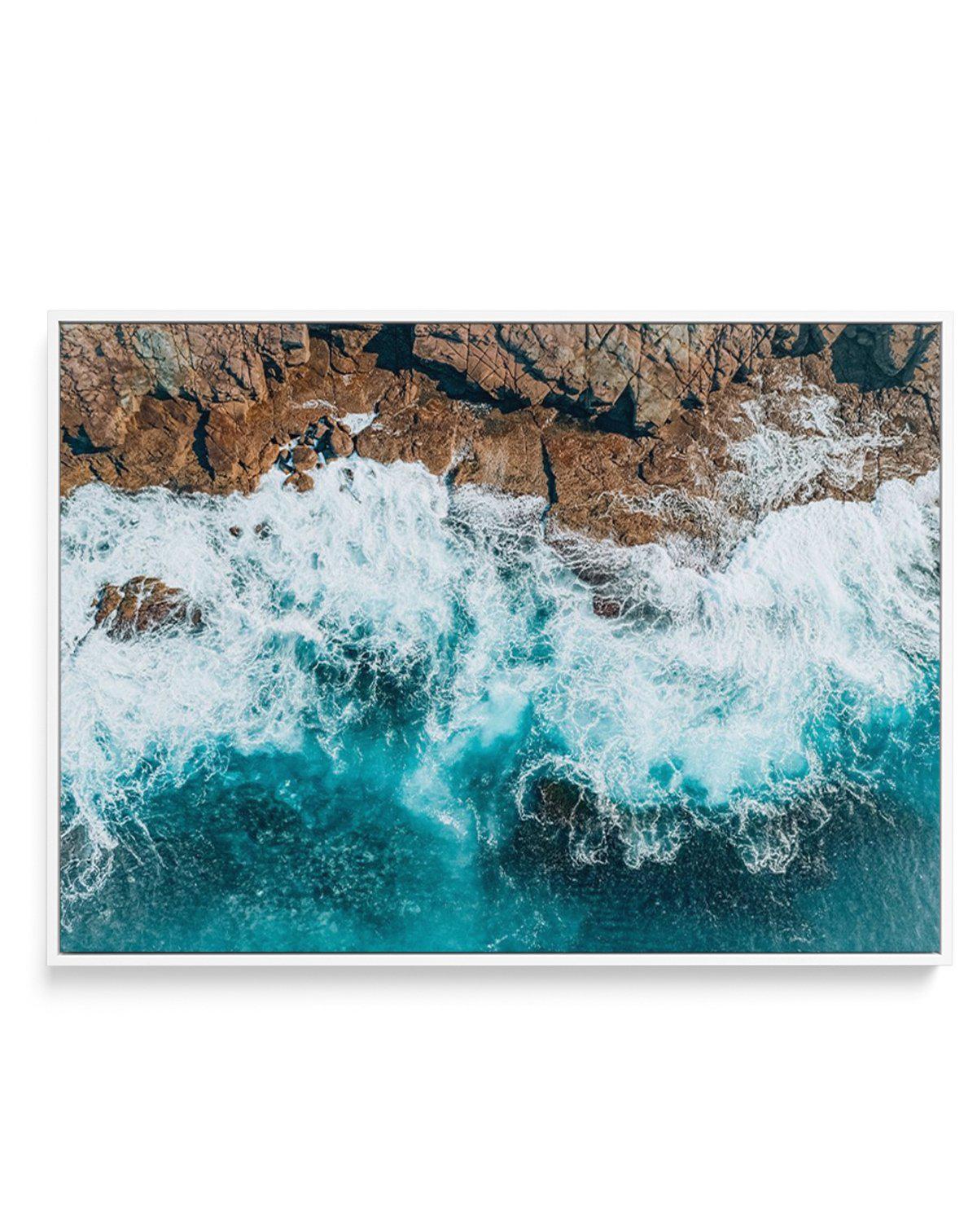 Short Point Headland | LS | Framed Canvas-CANVAS-You can shop wall art online with Olive et Oriel for everything from abstract art to fun kids wall art. Our beautiful modern art prints and canvas art are available from large canvas prints to wall art paintings and our proudly Australian artwork collection offers only the highest quality framed large wall art and canvas art Australia - You can buy fashion photography prints or Hampton print posters and paintings on canvas from Olive et Oriel and 