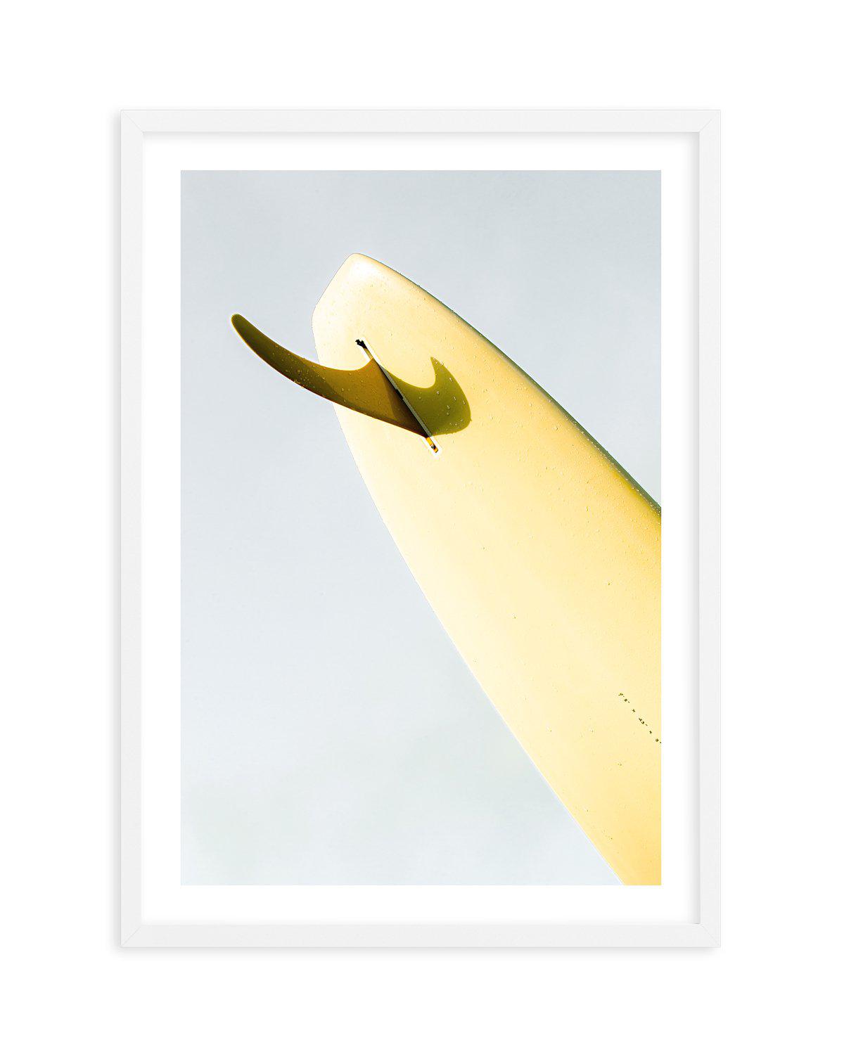 Single Fin Burnt Lemon by Mario Stefanelli Art Print-PRINT-Olive et Oriel-Mario Stefanelli-A5 | 5.8" x 8.3" | 14.8 x 21cm-White-With White Border-Buy-Australian-Art-Prints-Online-with-Olive-et-Oriel-Your-Artwork-Specialists-Austrailia-Decorate-With-Coastal-Photo-Wall-Art-Prints-From-Our-Beach-House-Artwork-Collection-Fine-Poster-and-Framed-Artwork