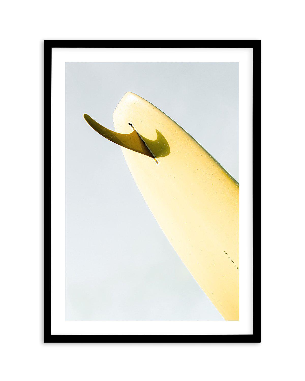 Single Fin Burnt Lemon by Mario Stefanelli Art Print-PRINT-Olive et Oriel-Mario Stefanelli-A5 | 5.8" x 8.3" | 14.8 x 21cm-Black-With White Border-Buy-Australian-Art-Prints-Online-with-Olive-et-Oriel-Your-Artwork-Specialists-Austrailia-Decorate-With-Coastal-Photo-Wall-Art-Prints-From-Our-Beach-House-Artwork-Collection-Fine-Poster-and-Framed-Artwork