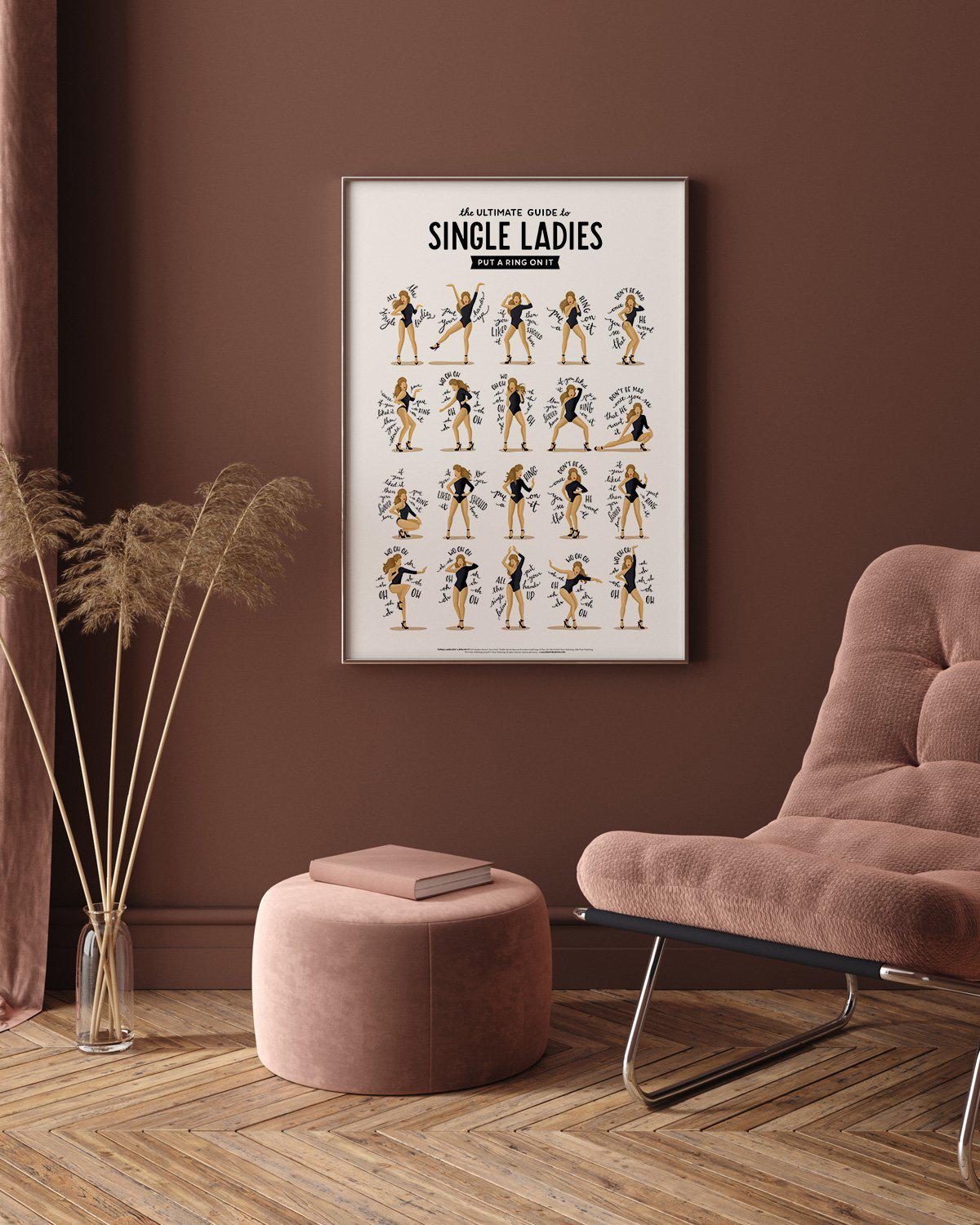 Single Ladies | Draw Me A Song Collection Art Print-PRINT-Olive et Oriel-Olive et Oriel-Buy-Australian-Art-Prints-Online-with-Olive-et-Oriel-Your-Artwork-Specialists-Austrailia-Decorate-With-Coastal-Photo-Wall-Art-Prints-From-Our-Beach-House-Artwork-Collection-Fine-Poster-and-Framed-Artwork