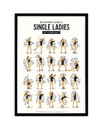 Single Ladies | Draw Me A Song Collection Art Print-PRINT-Olive et Oriel-Olive et Oriel-A5 | 5.8" x 8.3" | 14.8 x 21cm-Black-With White Border-Buy-Australian-Art-Prints-Online-with-Olive-et-Oriel-Your-Artwork-Specialists-Austrailia-Decorate-With-Coastal-Photo-Wall-Art-Prints-From-Our-Beach-House-Artwork-Collection-Fine-Poster-and-Framed-Artwork