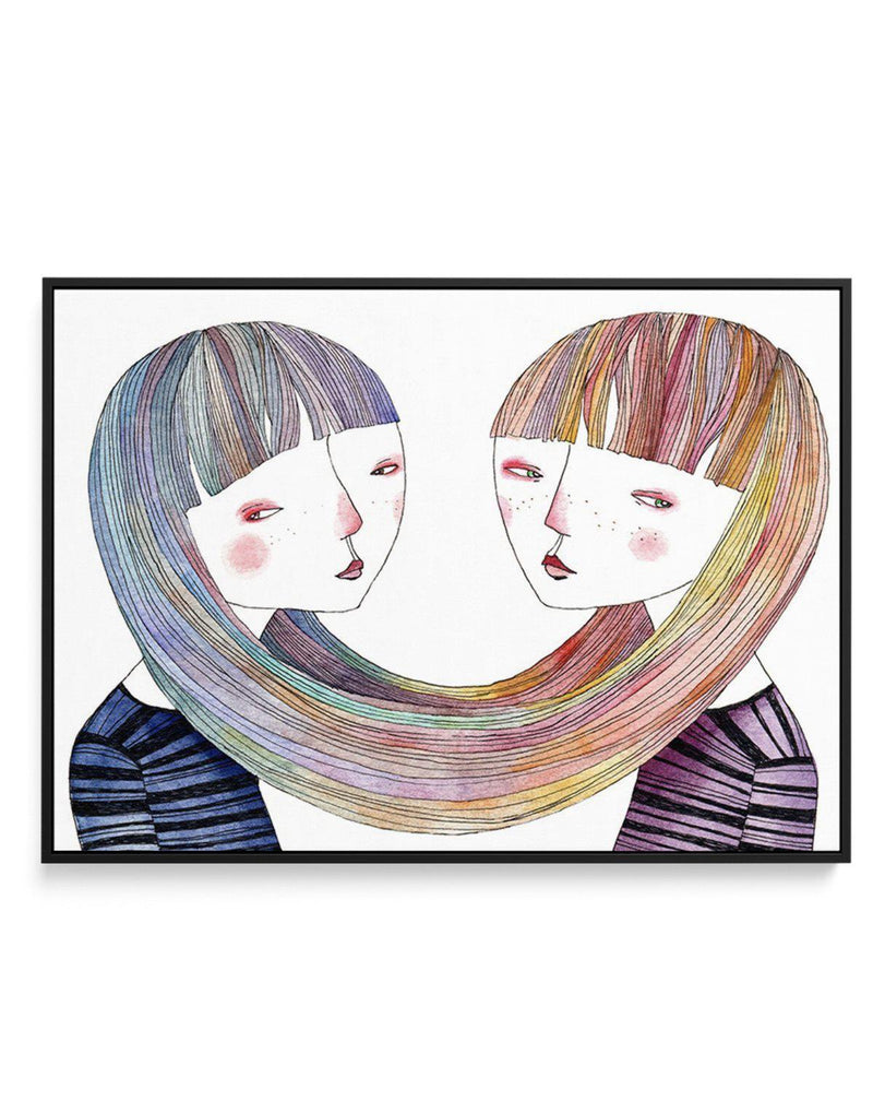 Sisters | Framed Canvas-CANVAS-You can shop wall art online with Olive et Oriel for everything from abstract art to fun kids wall art. Our beautiful modern art prints and canvas art are available from large canvas prints to wall art paintings and our proudly Australian artwork collection offers only the highest quality framed large wall art and canvas art Australia - You can buy fashion photography prints or Hampton print posters and paintings on canvas from Olive et Oriel and have them delivere