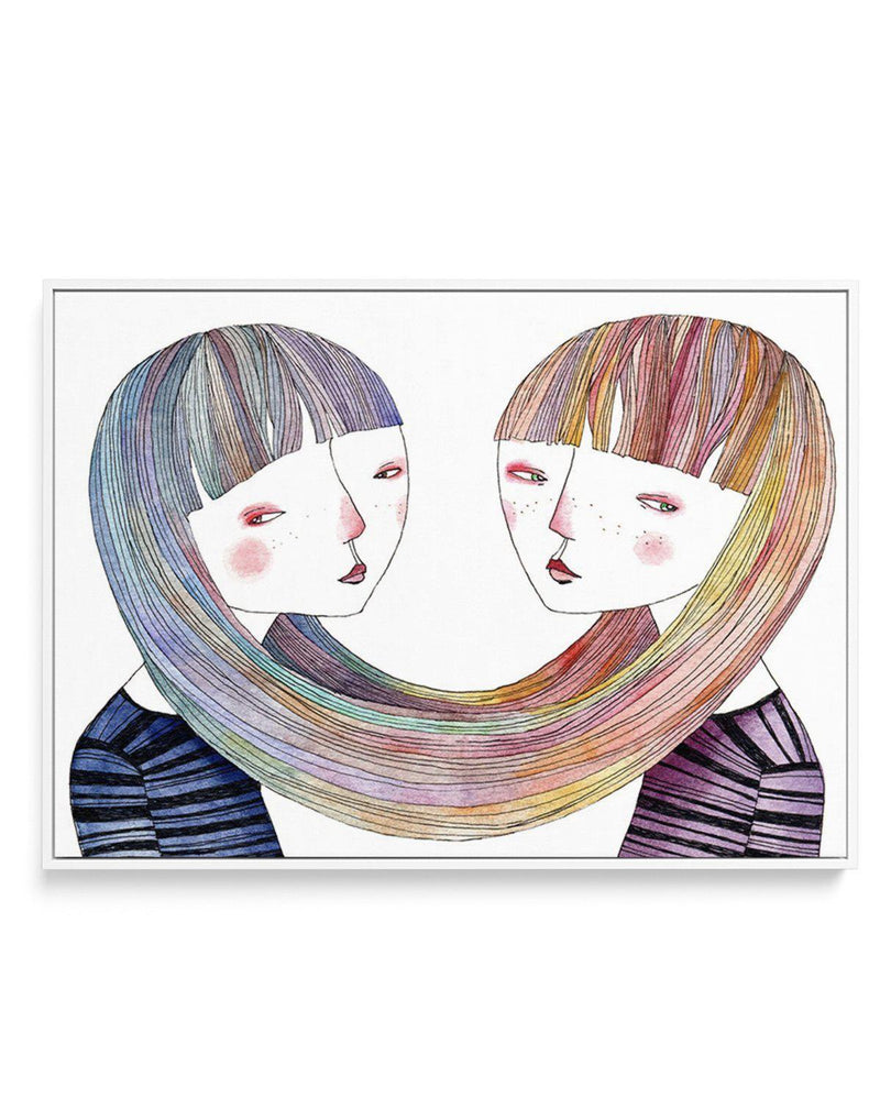 Sisters | Framed Canvas-CANVAS-You can shop wall art online with Olive et Oriel for everything from abstract art to fun kids wall art. Our beautiful modern art prints and canvas art are available from large canvas prints to wall art paintings and our proudly Australian artwork collection offers only the highest quality framed large wall art and canvas art Australia - You can buy fashion photography prints or Hampton print posters and paintings on canvas from Olive et Oriel and have them delivere