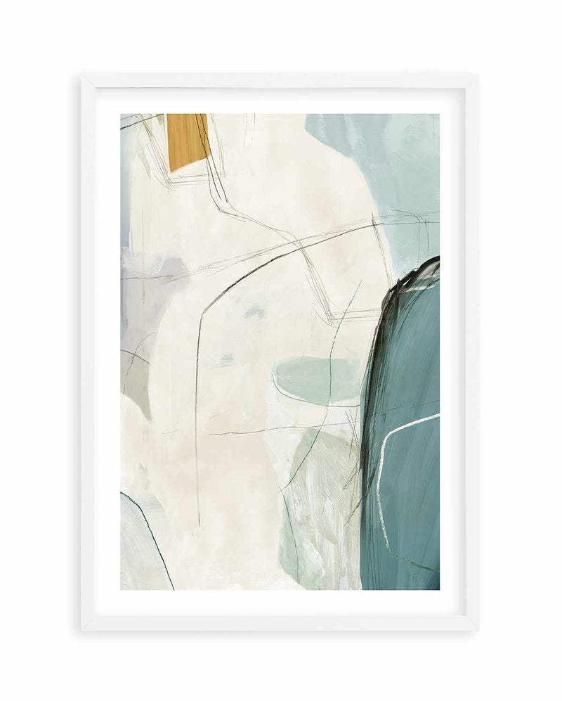 Sketches 'In Teal' No 2 Art Print-PRINT-Olive et Oriel-PI Creative-A5 | 5.8" x 8.3" | 14.8 x 21cm-White-With White Border-Buy-Australian-Art-Prints-Online-with-Olive-et-Oriel-Your-Artwork-Specialists-Austrailia-Decorate-With-Coastal-Photo-Wall-Art-Prints-From-Our-Beach-House-Artwork-Collection-Fine-Poster-and-Framed-Artwork