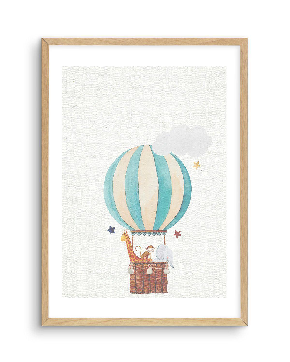 Sky Friends on Linen III Art Print-PRINT-Olive et Oriel-Olive et Oriel-A5 | 5.8" x 8.3" | 14.8 x 21cm-Oak-With White Border-Buy-Australian-Art-Prints-Online-with-Olive-et-Oriel-Your-Artwork-Specialists-Austrailia-Decorate-With-Coastal-Photo-Wall-Art-Prints-From-Our-Beach-House-Artwork-Collection-Fine-Poster-and-Framed-Artwork