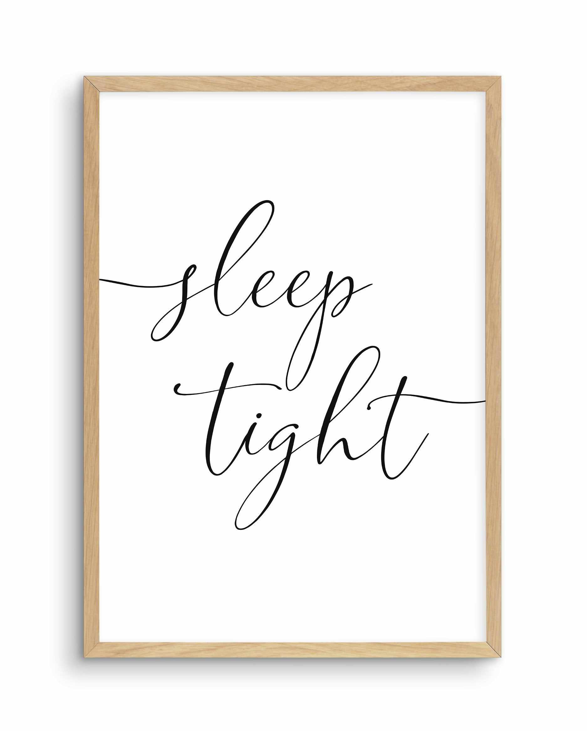 Sleep Tight Art Print-PRINT-Olive et Oriel-Olive et Oriel-A5 | 5.8" x 8.3" | 14.8 x 21cm-Oak-With White Border-Buy-Australian-Art-Prints-Online-with-Olive-et-Oriel-Your-Artwork-Specialists-Austrailia-Decorate-With-Coastal-Photo-Wall-Art-Prints-From-Our-Beach-House-Artwork-Collection-Fine-Poster-and-Framed-Artwork