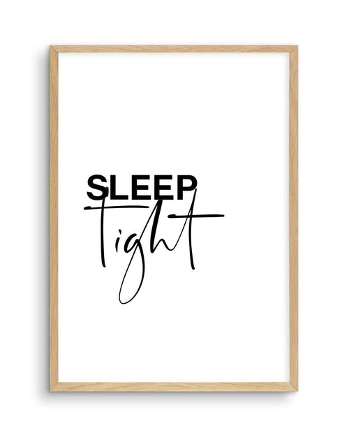 Sleep Tight Art Print-PRINT-Olive et Oriel-Olive et Oriel-A5 | 5.8" x 8.3" | 14.8 x 21cm-Oak-With White Border-Buy-Australian-Art-Prints-Online-with-Olive-et-Oriel-Your-Artwork-Specialists-Austrailia-Decorate-With-Coastal-Photo-Wall-Art-Prints-From-Our-Beach-House-Artwork-Collection-Fine-Poster-and-Framed-Artwork