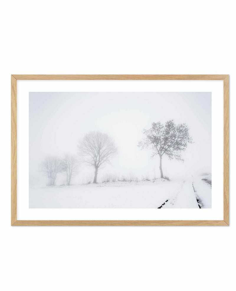 Snowy Roads | LS Art Print-PRINT-Olive et Oriel-Olive et Oriel-A5 | 5.8" x 8.3" | 14.8 x 21cm-Oak-With White Border-Buy-Australian-Art-Prints-Online-with-Olive-et-Oriel-Your-Artwork-Specialists-Austrailia-Decorate-With-Coastal-Photo-Wall-Art-Prints-From-Our-Beach-House-Artwork-Collection-Fine-Poster-and-Framed-Artwork