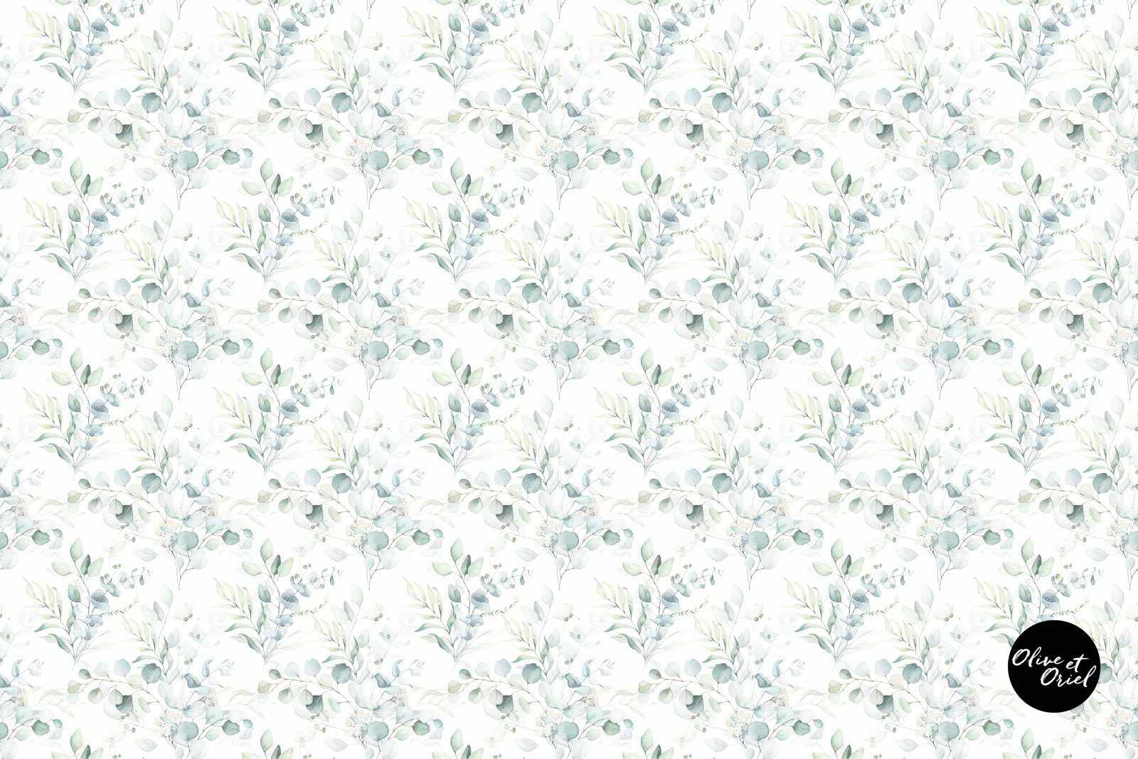 Soft Eucalyptus Wallpaper - Olive et Oriel