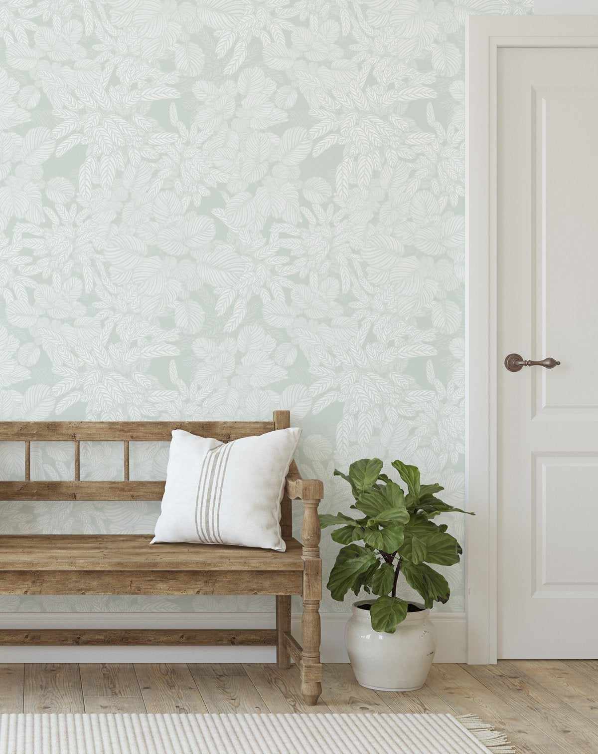 Soft Foliage | Sage Green Wallpaper - Olive et Oriel