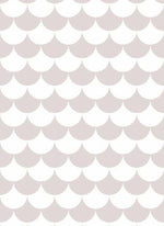 Soft Grey Scallops Wallpaper - Olive et Oriel