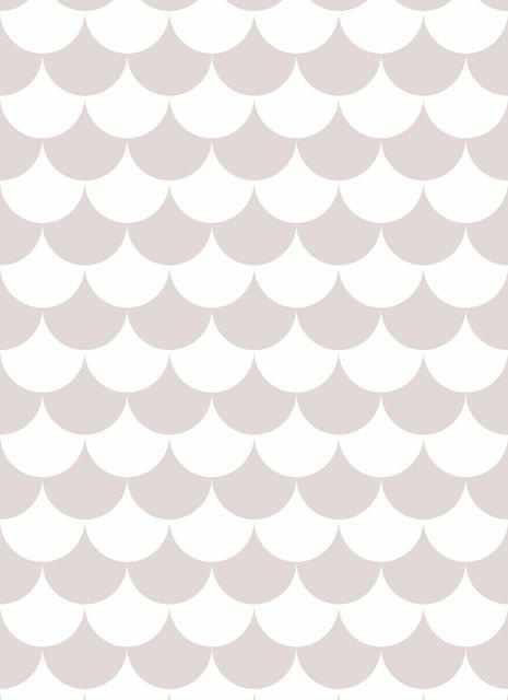 Soft Grey Scallops Wallpaper - Olive et Oriel