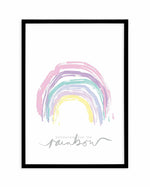 Somewhere Over The Rainbow Art Print-PRINT-Olive et Oriel-Olive et Oriel-A5 | 5.8" x 8.3" | 14.8 x 21cm-Black-With White Border-Buy-Australian-Art-Prints-Online-with-Olive-et-Oriel-Your-Artwork-Specialists-Austrailia-Decorate-With-Coastal-Photo-Wall-Art-Prints-From-Our-Beach-House-Artwork-Collection-Fine-Poster-and-Framed-Artwork