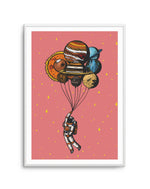 Space Balloons Art Print-PRINT-Olive et Oriel-Olive et Oriel-A5 | 5.8" x 8.3" | 14.8 x 21cm-Unframed Art Print-With White Border-Buy-Australian-Art-Prints-Online-with-Olive-et-Oriel-Your-Artwork-Specialists-Austrailia-Decorate-With-Coastal-Photo-Wall-Art-Prints-From-Our-Beach-House-Artwork-Collection-Fine-Poster-and-Framed-Artwork
