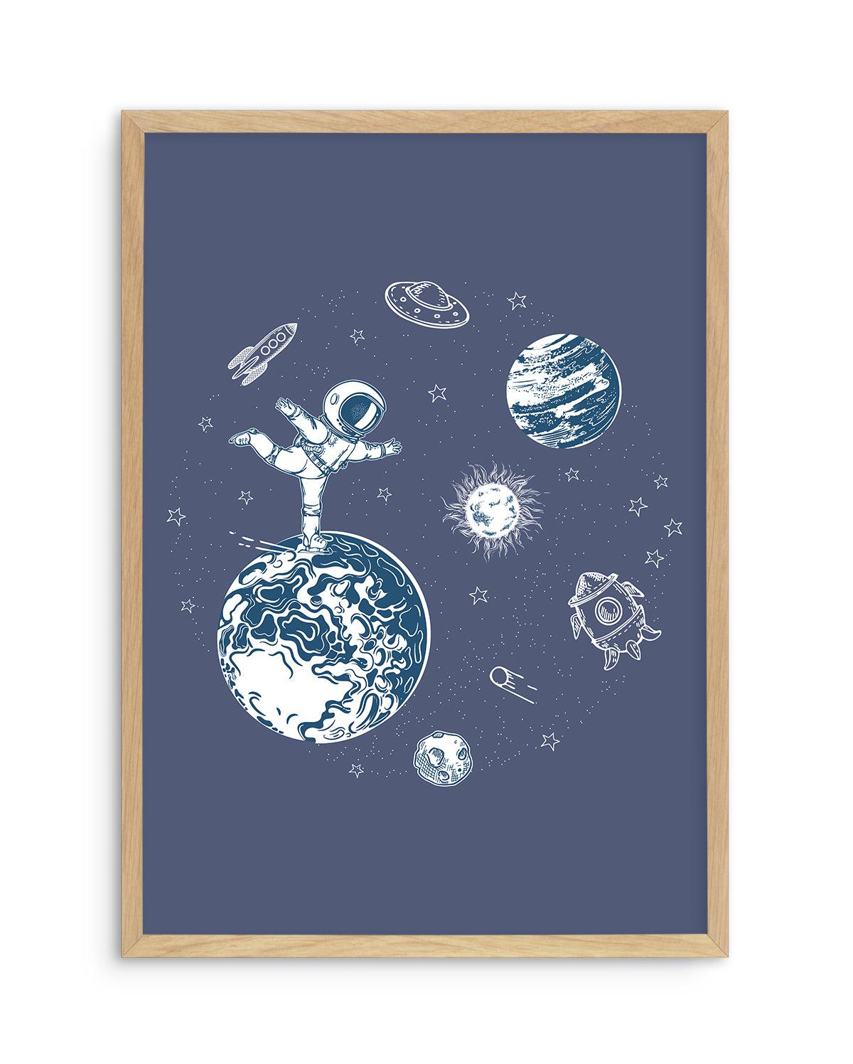 Space Skate Art Print-PRINT-Olive et Oriel-Olive et Oriel-A5 | 5.8" x 8.3" | 14.8 x 21cm-Oak-With White Border-Buy-Australian-Art-Prints-Online-with-Olive-et-Oriel-Your-Artwork-Specialists-Austrailia-Decorate-With-Coastal-Photo-Wall-Art-Prints-From-Our-Beach-House-Artwork-Collection-Fine-Poster-and-Framed-Artwork