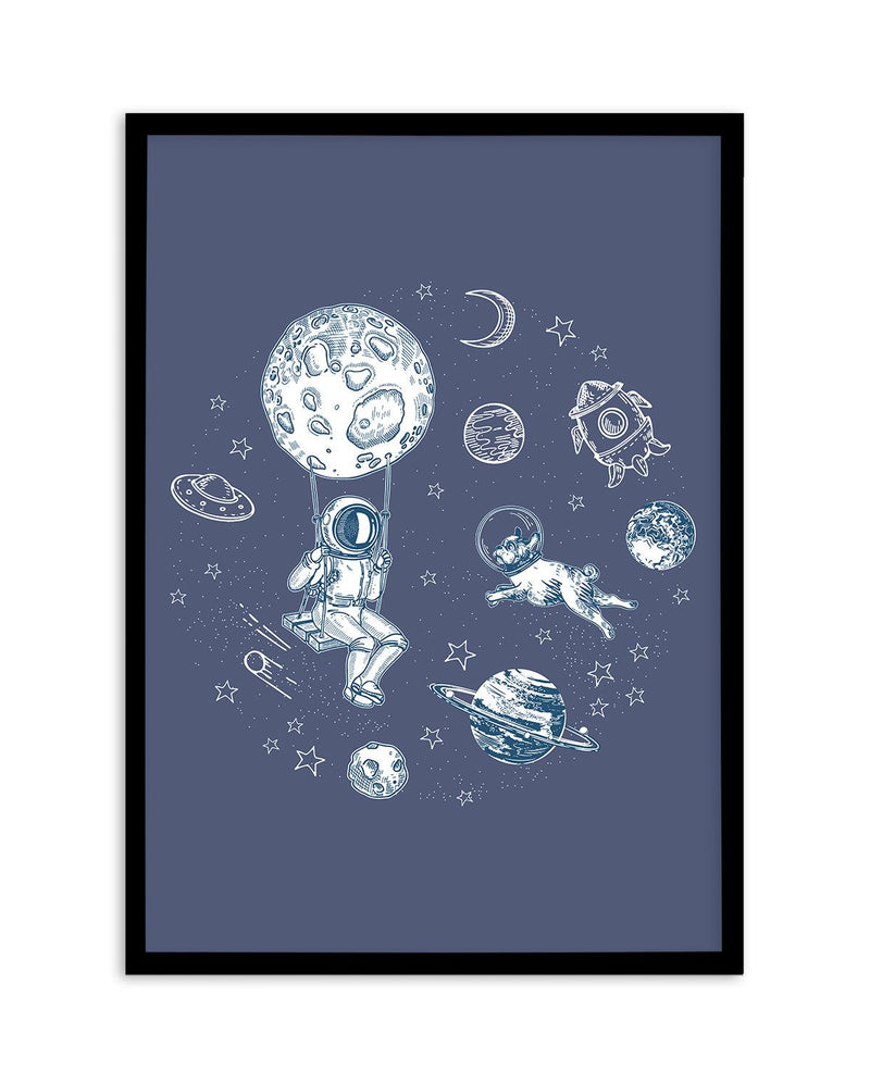 Space Swing Art Print-PRINT-Olive et Oriel-Olive et Oriel-A5 | 5.8" x 8.3" | 14.8 x 21cm-Black-With White Border-Buy-Australian-Art-Prints-Online-with-Olive-et-Oriel-Your-Artwork-Specialists-Austrailia-Decorate-With-Coastal-Photo-Wall-Art-Prints-From-Our-Beach-House-Artwork-Collection-Fine-Poster-and-Framed-Artwork