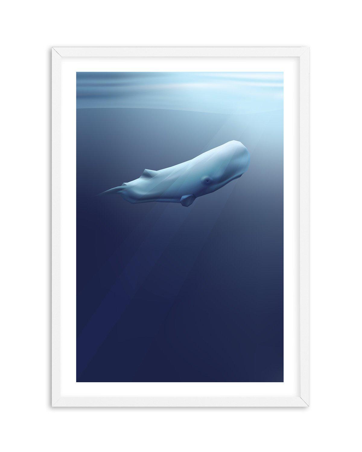 Sperm Whale | Graphic Whales Collection Art Print-PRINT-Olive et Oriel-Olive et Oriel-A5 | 5.8" x 8.3" | 14.8 x 21cm-White-With White Border-Buy-Australian-Art-Prints-Online-with-Olive-et-Oriel-Your-Artwork-Specialists-Austrailia-Decorate-With-Coastal-Photo-Wall-Art-Prints-From-Our-Beach-House-Artwork-Collection-Fine-Poster-and-Framed-Artwork