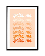 Spritz Me Art Print-PRINT-Olive et Oriel-Olive et Oriel-A5 | 5.8" x 8.3" | 14.8 x 21cm-Black-With White Border-Buy-Australian-Art-Prints-Online-with-Olive-et-Oriel-Your-Artwork-Specialists-Austrailia-Decorate-With-Coastal-Photo-Wall-Art-Prints-From-Our-Beach-House-Artwork-Collection-Fine-Poster-and-Framed-Artwork