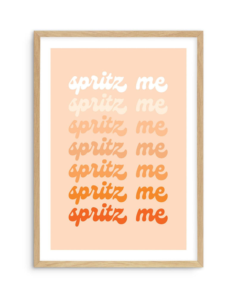 Spritz Me Art Print-PRINT-Olive et Oriel-Olive et Oriel-A5 | 5.8" x 8.3" | 14.8 x 21cm-Oak-With White Border-Buy-Australian-Art-Prints-Online-with-Olive-et-Oriel-Your-Artwork-Specialists-Austrailia-Decorate-With-Coastal-Photo-Wall-Art-Prints-From-Our-Beach-House-Artwork-Collection-Fine-Poster-and-Framed-Artwork