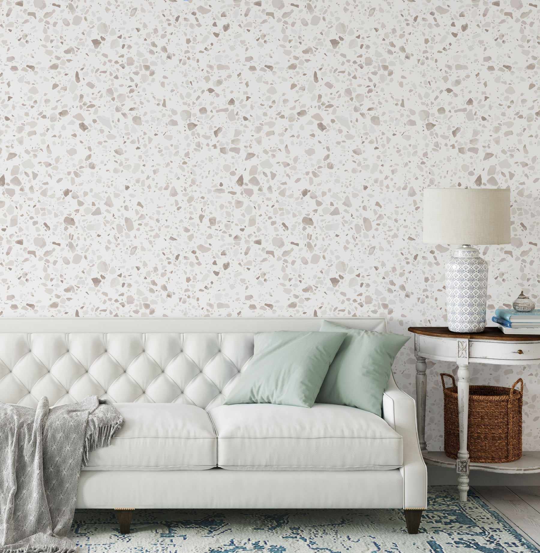 St Germain Terrazzo Wallpaper - Olive et Oriel