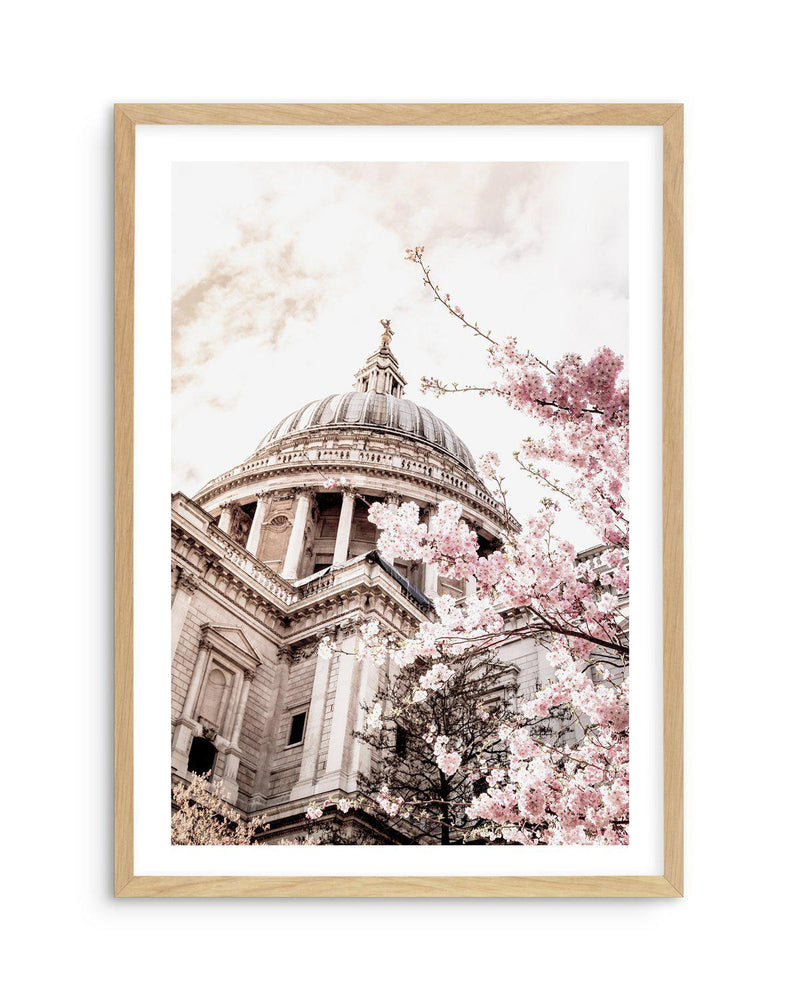 St Paul's Cathedral in Spring Art Print-PRINT-Olive et Oriel-Olive et Oriel-A5 | 5.8" x 8.3" | 14.8 x 21cm-Oak-With White Border-Buy-Australian-Art-Prints-Online-with-Olive-et-Oriel-Your-Artwork-Specialists-Austrailia-Decorate-With-Coastal-Photo-Wall-Art-Prints-From-Our-Beach-House-Artwork-Collection-Fine-Poster-and-Framed-Artwork