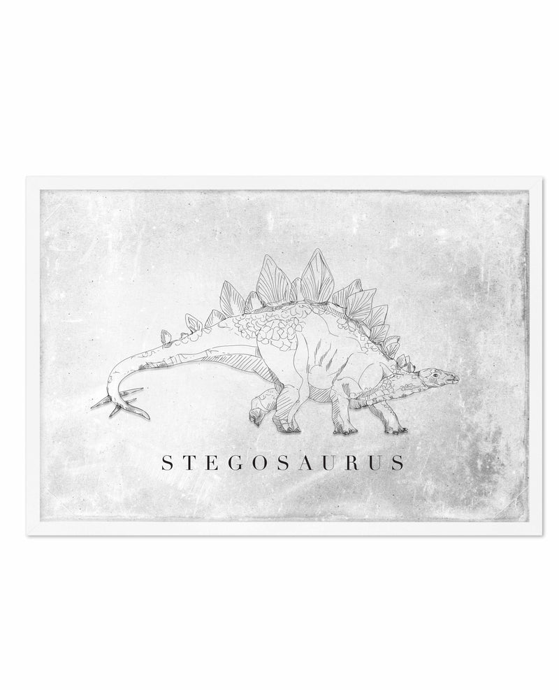 Stegosaurus LS | Dinosaur Collection Art Print-PRINT-Olive et Oriel-Olive et Oriel-A5 | 5.8" x 8.3" | 14.8 x 21cm-White-With White Border-Buy-Australian-Art-Prints-Online-with-Olive-et-Oriel-Your-Artwork-Specialists-Austrailia-Decorate-With-Coastal-Photo-Wall-Art-Prints-From-Our-Beach-House-Artwork-Collection-Fine-Poster-and-Framed-Artwork