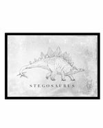 Stegosaurus LS | Dinosaur Collection Art Print-PRINT-Olive et Oriel-Olive et Oriel-A5 | 5.8" x 8.3" | 14.8 x 21cm-Black-With White Border-Buy-Australian-Art-Prints-Online-with-Olive-et-Oriel-Your-Artwork-Specialists-Austrailia-Decorate-With-Coastal-Photo-Wall-Art-Prints-From-Our-Beach-House-Artwork-Collection-Fine-Poster-and-Framed-Artwork