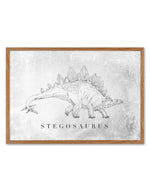 Stegosaurus LS | Dinosaur Collection Art Print-PRINT-Olive et Oriel-Olive et Oriel-50x70 cm | 19.6" x 27.5"-Walnut-With White Border-Buy-Australian-Art-Prints-Online-with-Olive-et-Oriel-Your-Artwork-Specialists-Austrailia-Decorate-With-Coastal-Photo-Wall-Art-Prints-From-Our-Beach-House-Artwork-Collection-Fine-Poster-and-Framed-Artwork
