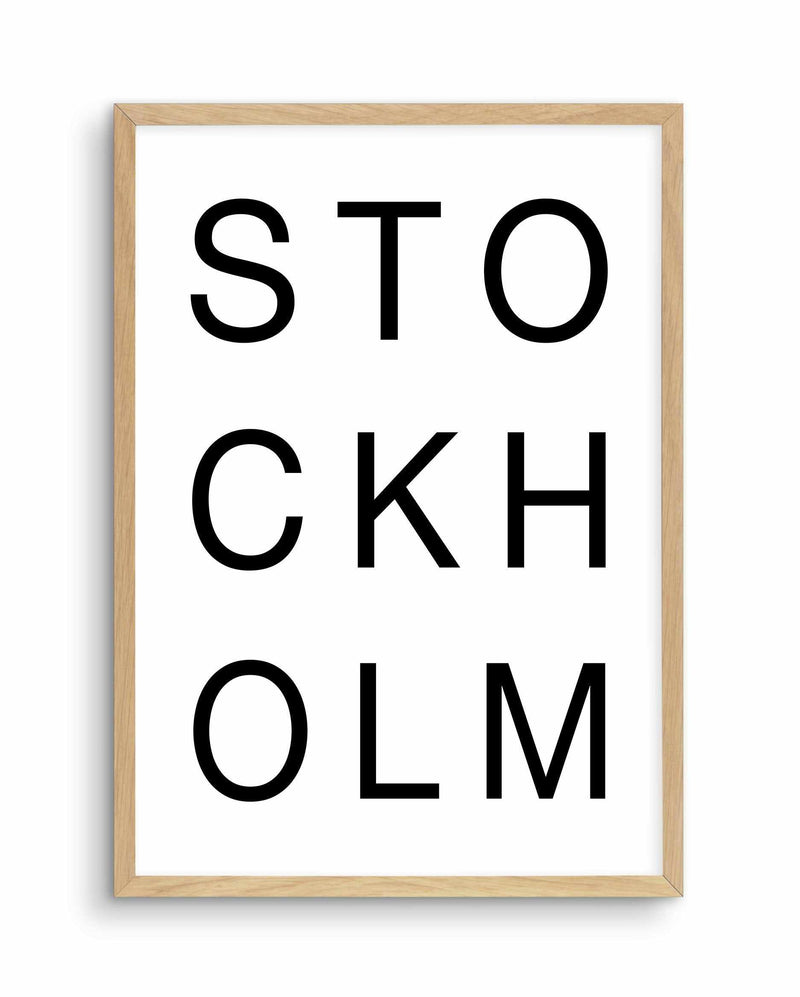 Stockholm Art Print-PRINT-Olive et Oriel-Olive et Oriel-A5 | 5.8" x 8.3" | 14.8 x 21cm-Oak-With White Border-Buy-Australian-Art-Prints-Online-with-Olive-et-Oriel-Your-Artwork-Specialists-Austrailia-Decorate-With-Coastal-Photo-Wall-Art-Prints-From-Our-Beach-House-Artwork-Collection-Fine-Poster-and-Framed-Artwork