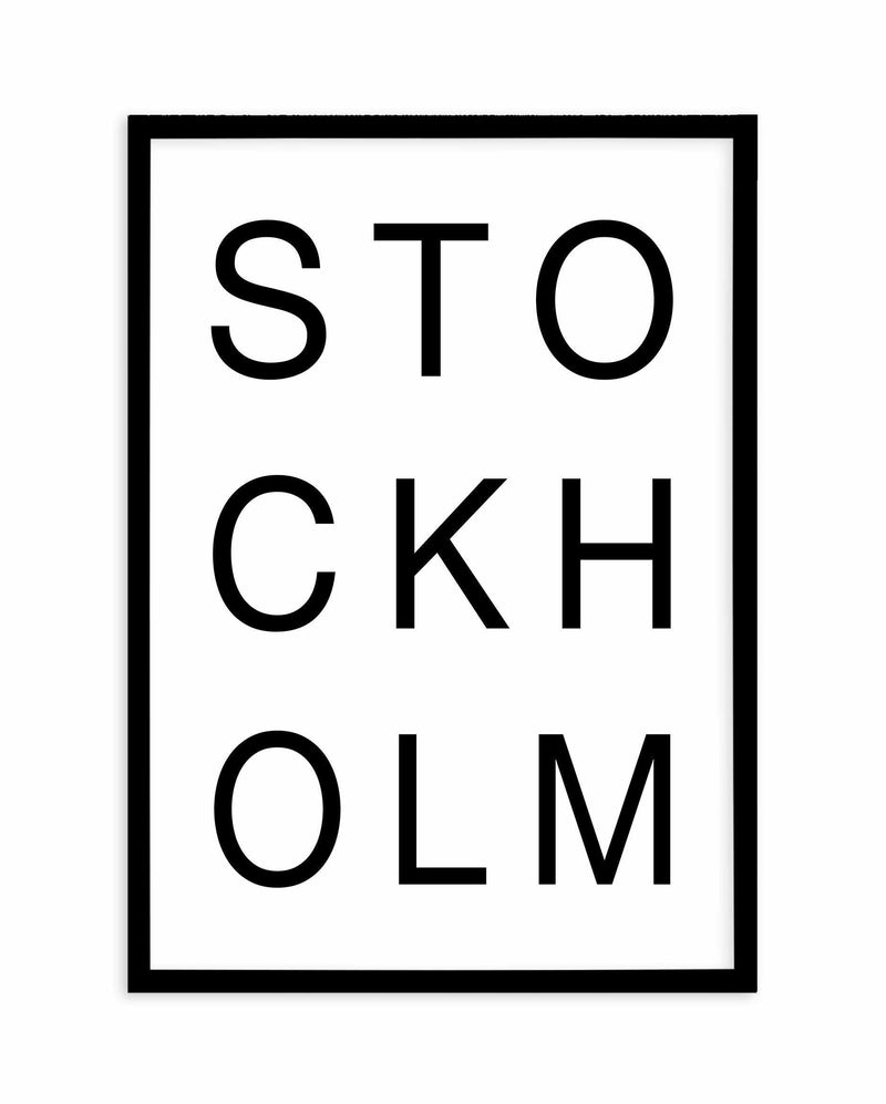 Stockholm Art Print-PRINT-Olive et Oriel-Olive et Oriel-A5 | 5.8" x 8.3" | 14.8 x 21cm-Black-With White Border-Buy-Australian-Art-Prints-Online-with-Olive-et-Oriel-Your-Artwork-Specialists-Austrailia-Decorate-With-Coastal-Photo-Wall-Art-Prints-From-Our-Beach-House-Artwork-Collection-Fine-Poster-and-Framed-Artwork