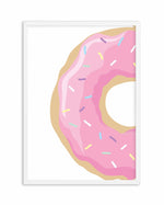 Strawberry Donut Art Print-PRINT-Olive et Oriel-Olive et Oriel-A5 | 5.8" x 8.3" | 14.8 x 21cm-White-With White Border-Buy-Australian-Art-Prints-Online-with-Olive-et-Oriel-Your-Artwork-Specialists-Austrailia-Decorate-With-Coastal-Photo-Wall-Art-Prints-From-Our-Beach-House-Artwork-Collection-Fine-Poster-and-Framed-Artwork