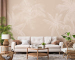 The Palms Wallpaper in Almond