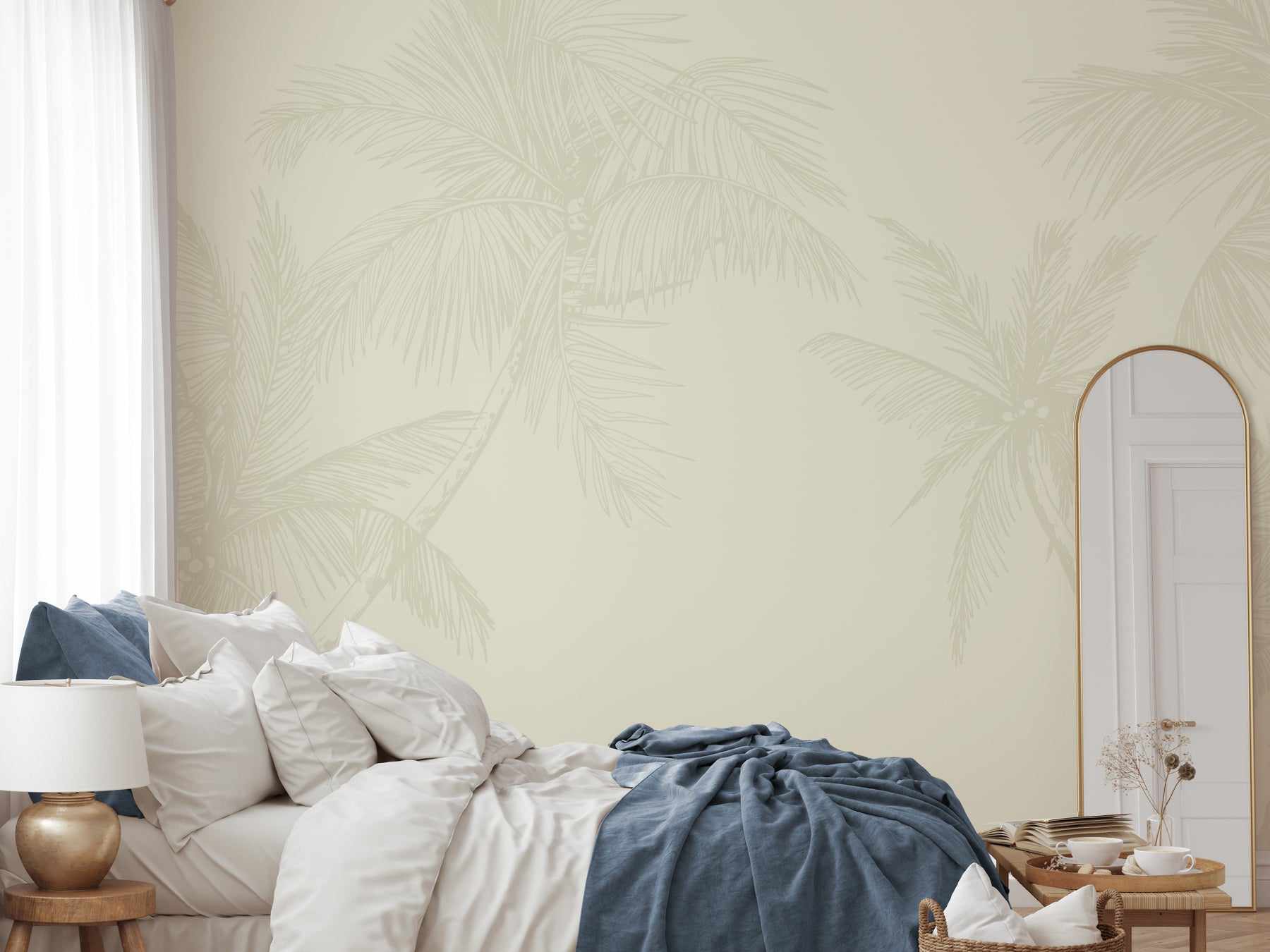 The Palms Wallpaper in New Neutral