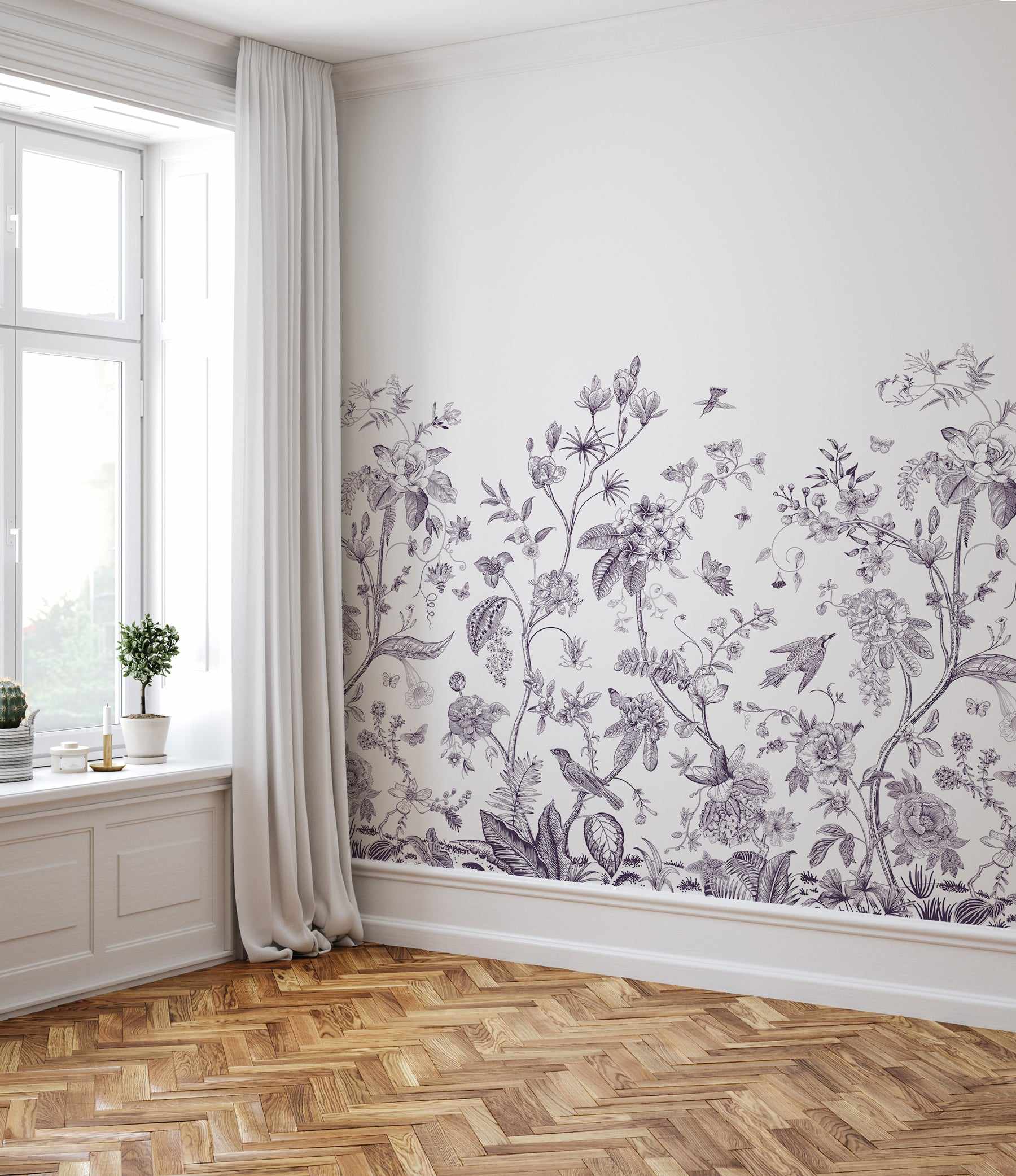 Bloom in Plum Wallpaper