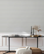 Horizontal Stripe in Mist Wallpaper