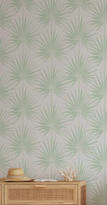 Coastal Palm Wallpaper in Green