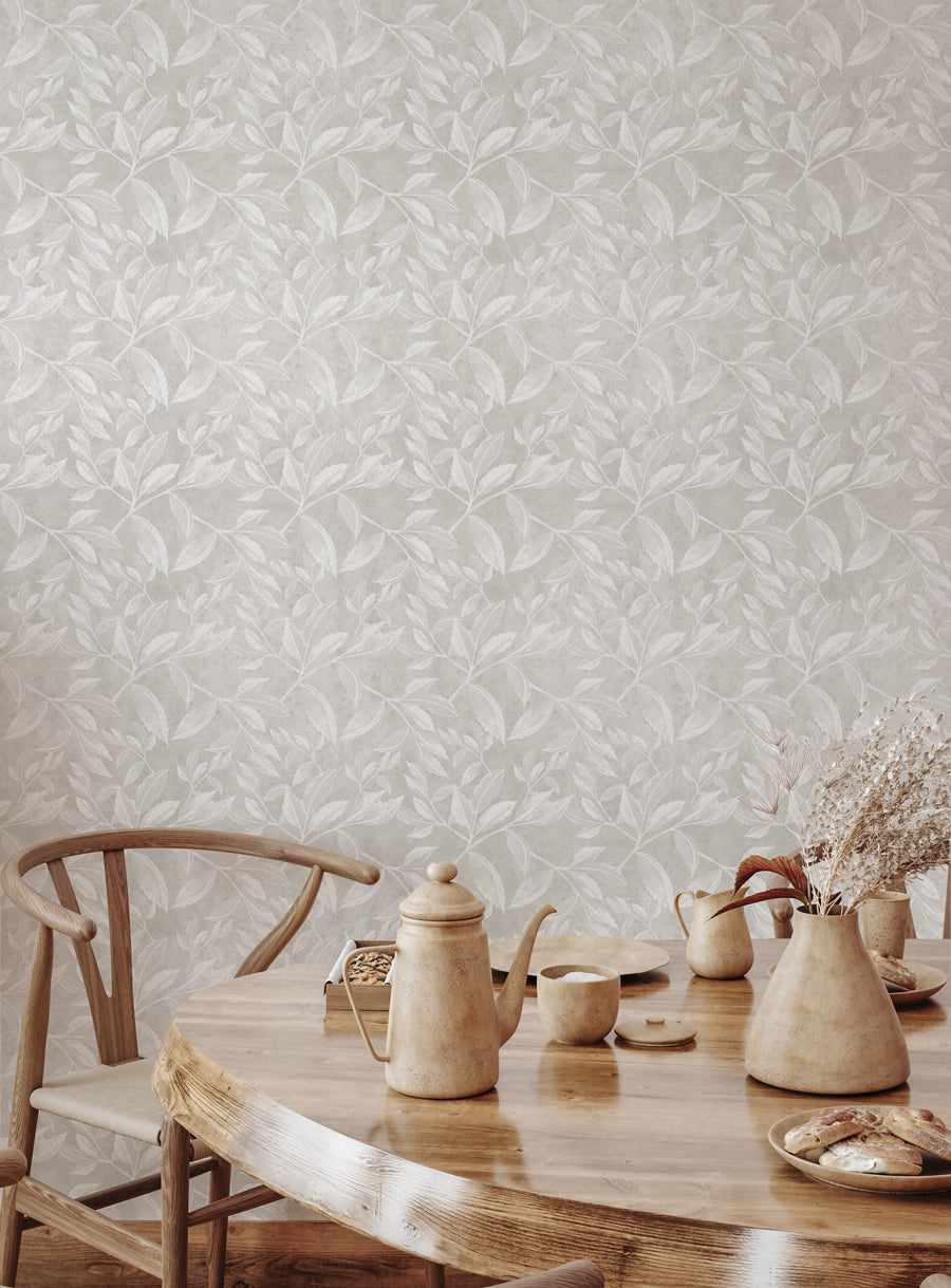 Autumn Leaves Wallpaper in Neutral