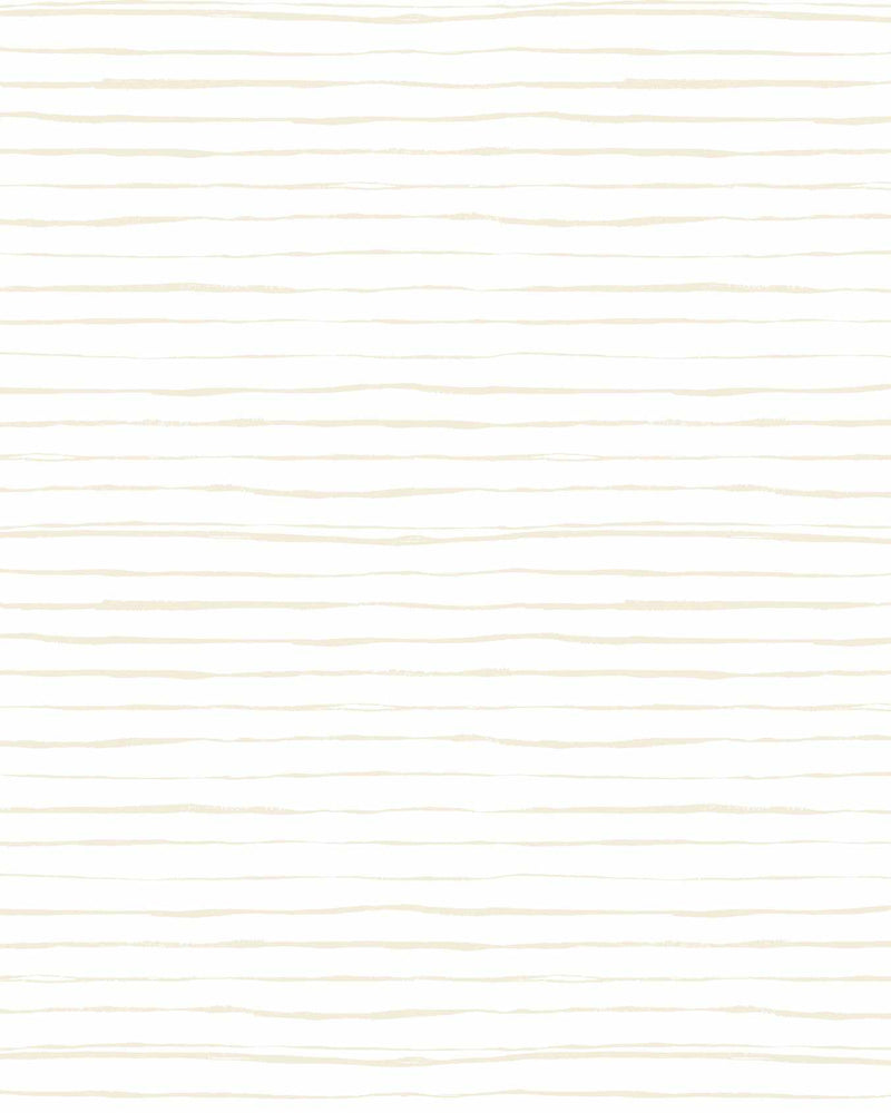 Thin Stripe Wallpaper in Cream