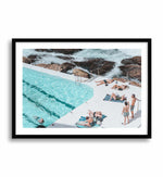Sunbathers | Bondi Icebergs Art Print-PRINT-Olive et Oriel-Olive et Oriel-A4 | 8.3" x 11.7" | 21 x 29.7cm-Black-With White Border-Buy-Australian-Art-Prints-Online-with-Olive-et-Oriel-Your-Artwork-Specialists-Austrailia-Decorate-With-Coastal-Photo-Wall-Art-Prints-From-Our-Beach-House-Artwork-Collection-Fine-Poster-and-Framed-Artwork